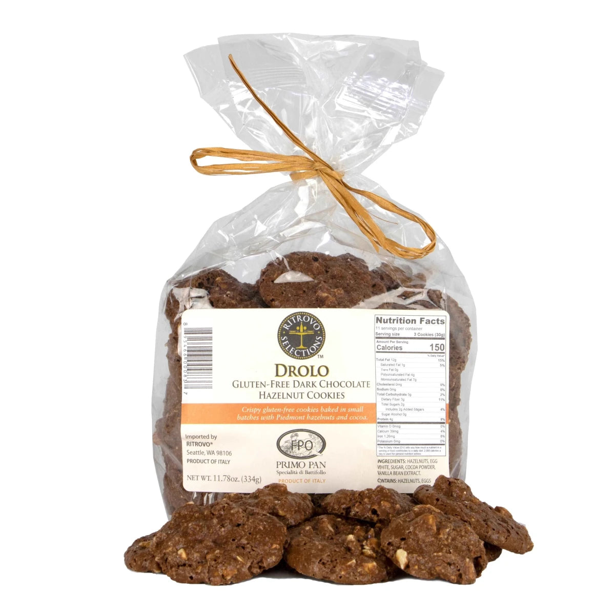 Drolo | Gluten-Free Dark Chocolate Hazelnut Cookie - The Savory Pantry