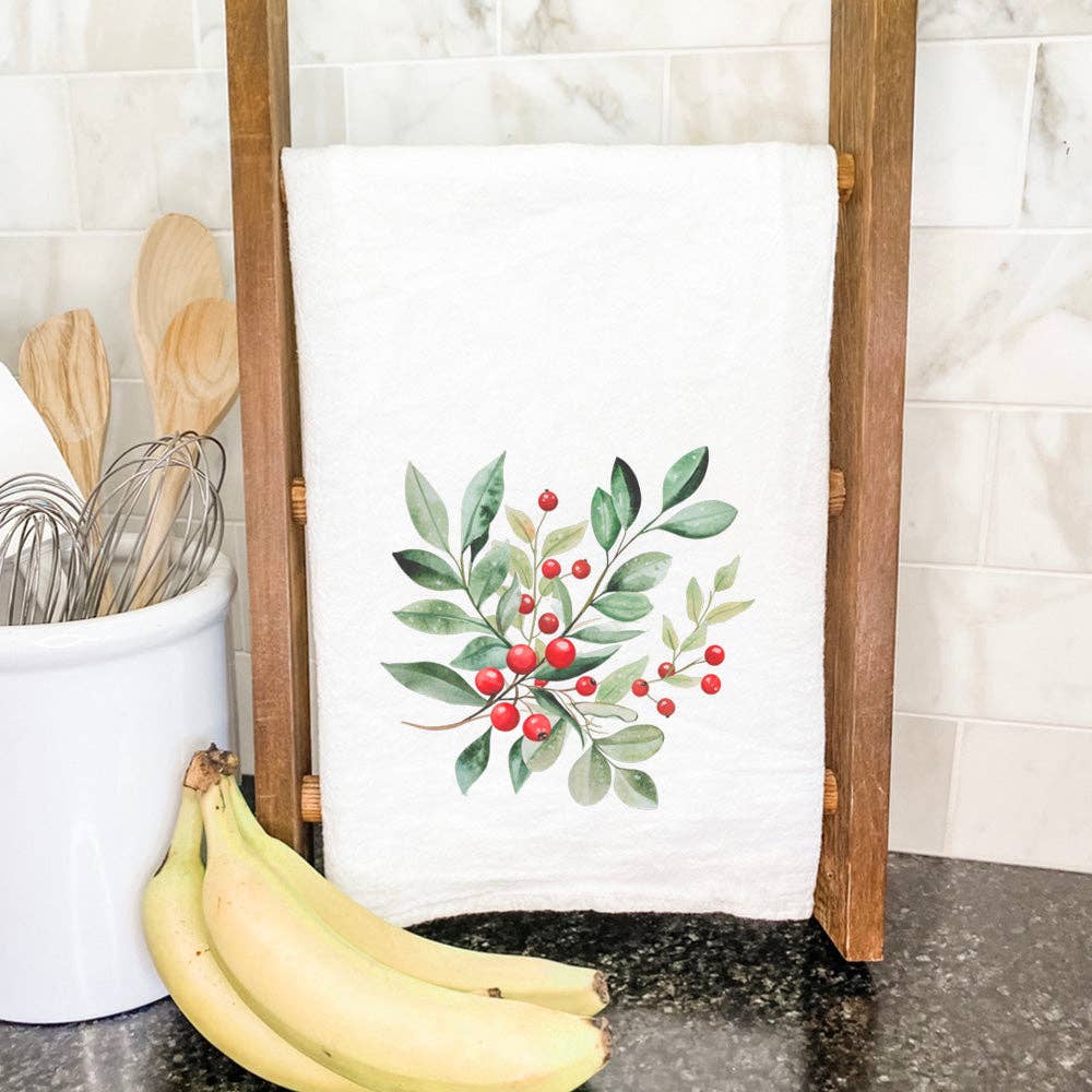 Holly Cotton Tea Towel - The Savory Pantry