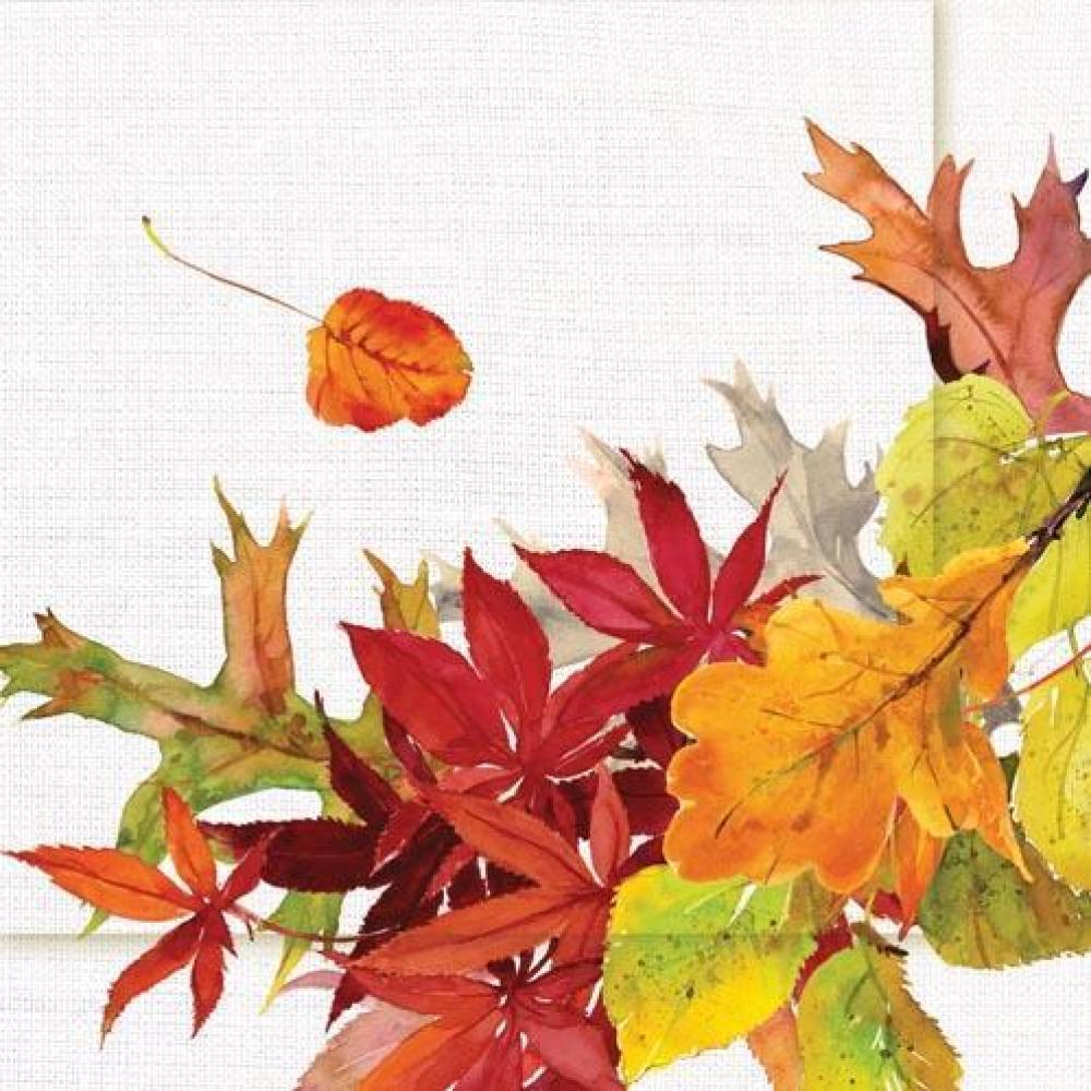 Golden Autumn Beverage Napkin - The Savory Pantry