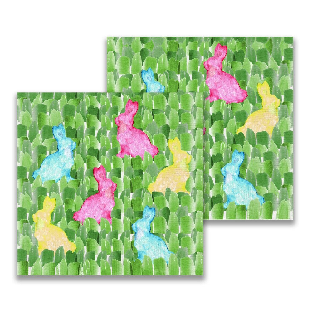 Colorful Bunnies Cocktail Napkin - The Savory Pantry