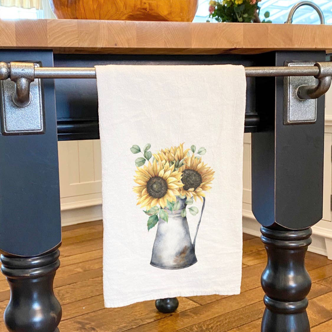 Sunflowers in a Jug Cotton Tea Towel