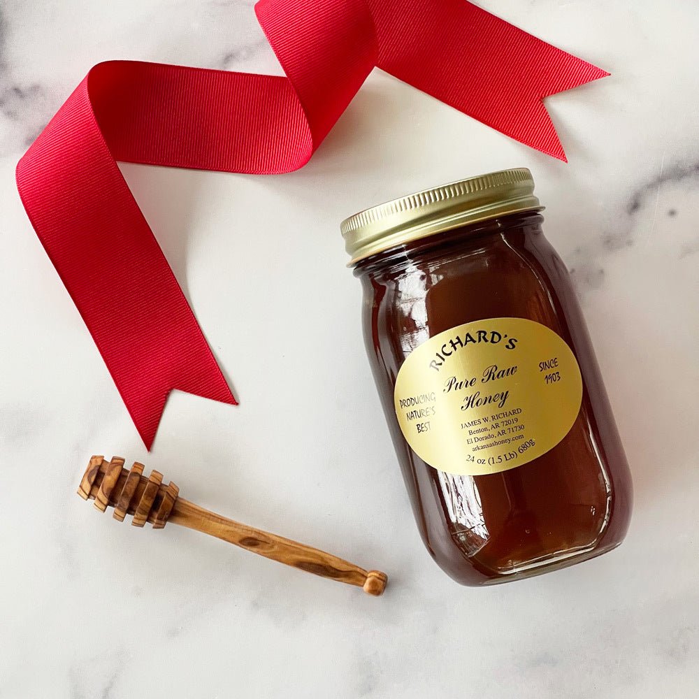 Arkansas Honey with Olive Wood Honey Dipper - The Savory Pantry