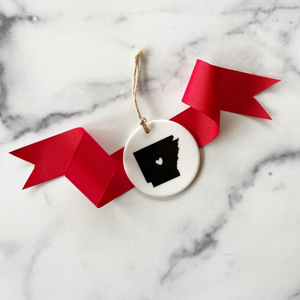 Arkansas Ornament with Heart - The Savory Pantry