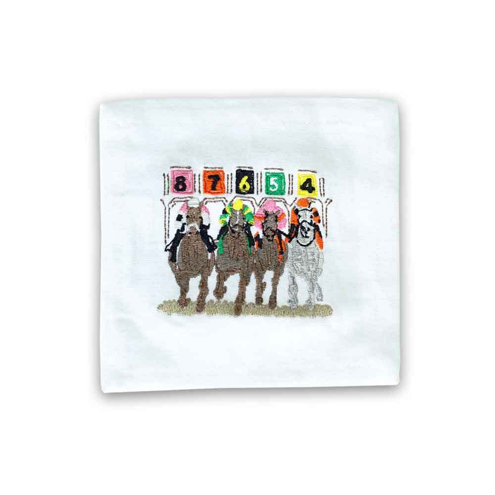 Away They Go Embroidered Cocktail Napkins - Set of 6 - The Savory Pantry