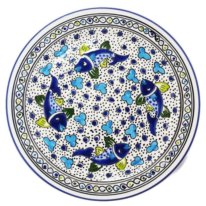 Blue Fish Round Platter | 13" - The Savory Pantry