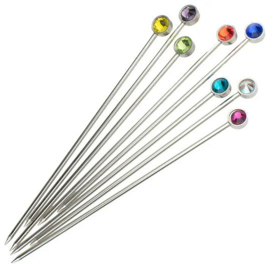 Bright Gem Crystal Cocktail Picks | Set of 8