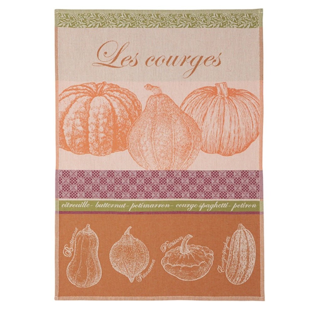 Les Courges French Cotton Jacquard Tea Towel - The Savory Pantry