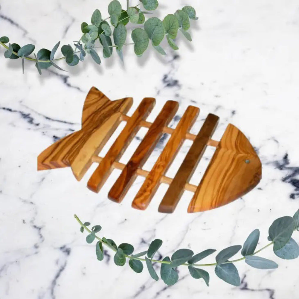 Olive Wood Fish Trivet