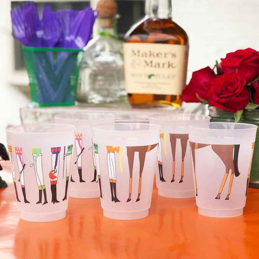 Horse & Jockey Legs Racing Themed Cups - Set of 10