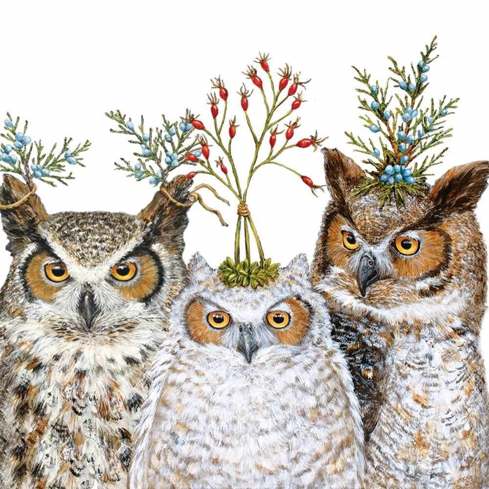 Holiday Hoot Cocktail Napkins - The Savory Pantry