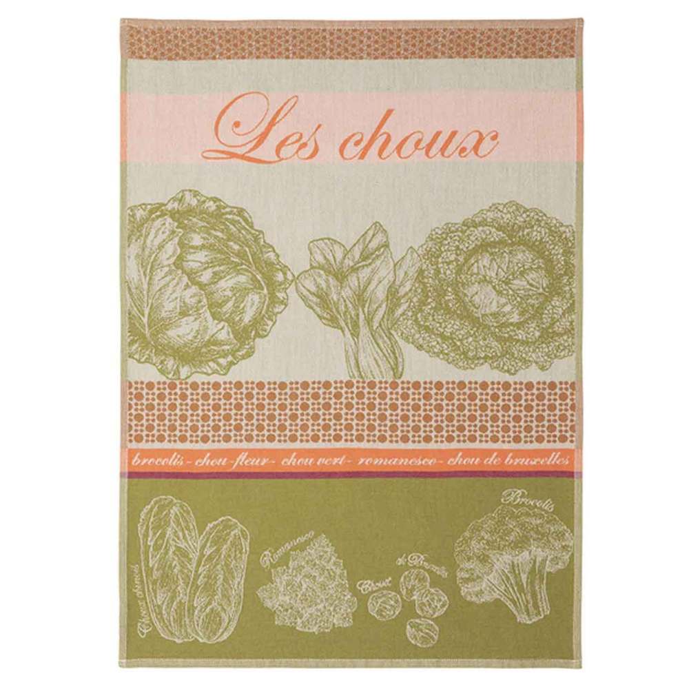 Les Choux French Cotton Jacquard Tea Towel - The Savory Pantry
