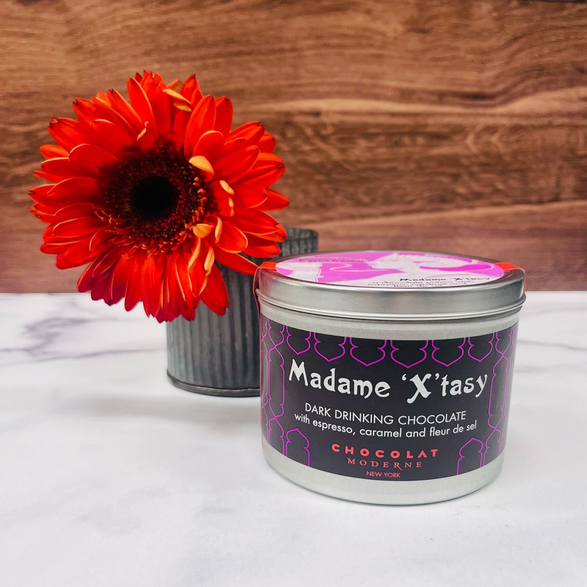 Madame 'X'tasy Drinking Chocolate with Espresso, Caramel & Fleur de Sel - The Savory Pantry