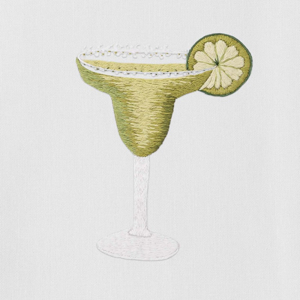 Margarita Hand-Embroidered Bar Towel