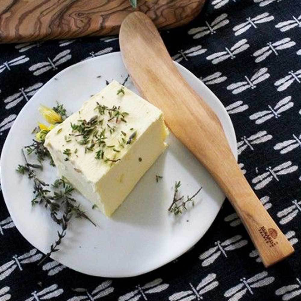 Olive Wood Spreader with Butter