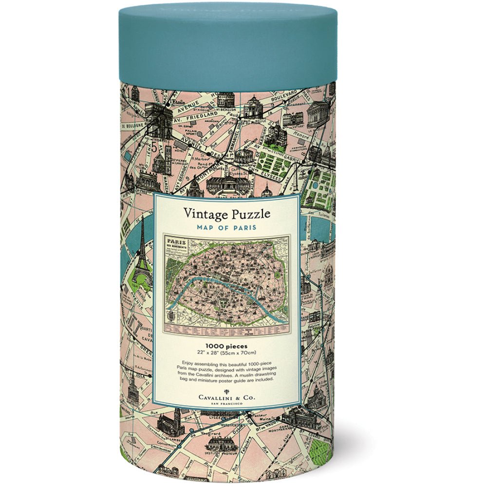 Paris Map 1,000 Piece Puzzle - The Savory Pantry