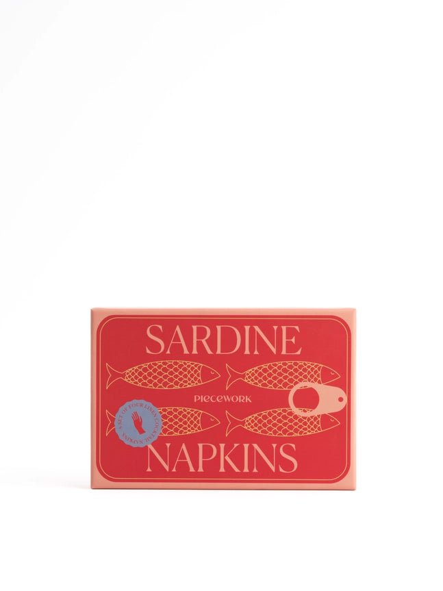 Sardine Linen Cocktail Napkins | Set of 4 - The Savory Pantry
