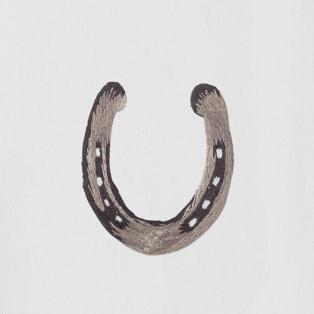 Horseshoe Embroidered Bar or Hand Towel