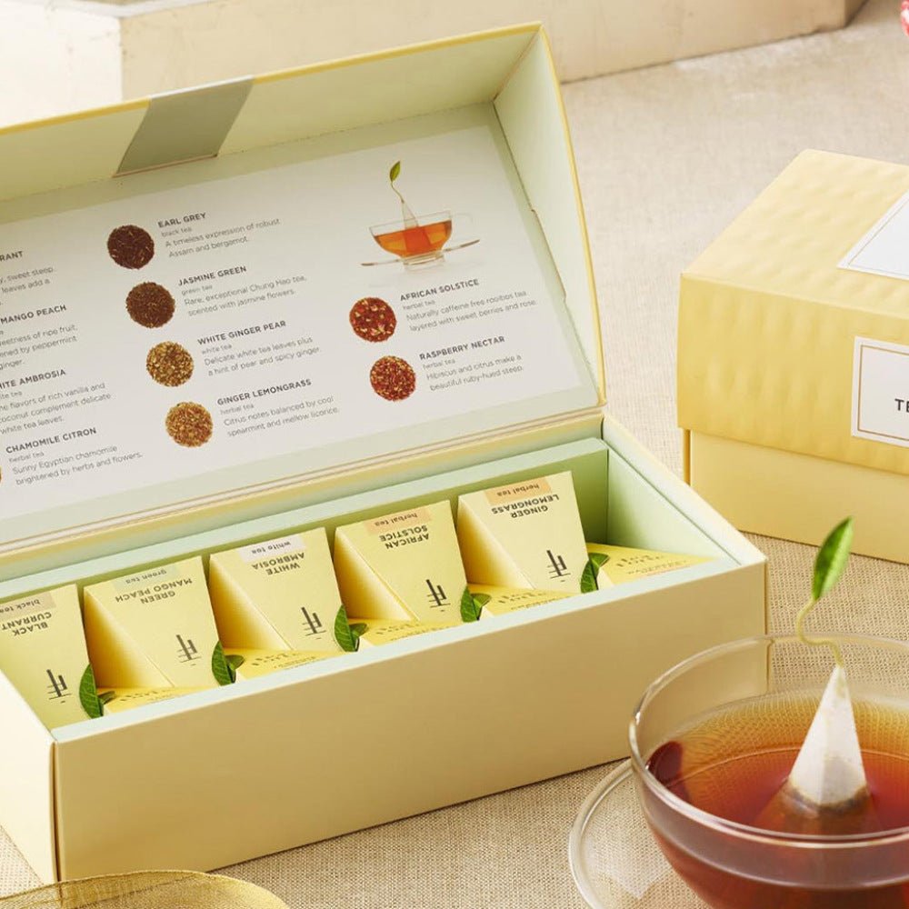 Tea Assortment of Black, Green, White, & Herbal Teas - The Savory Pantry