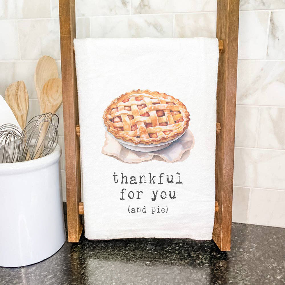Thankful for Pie Cotton Tea Towel
