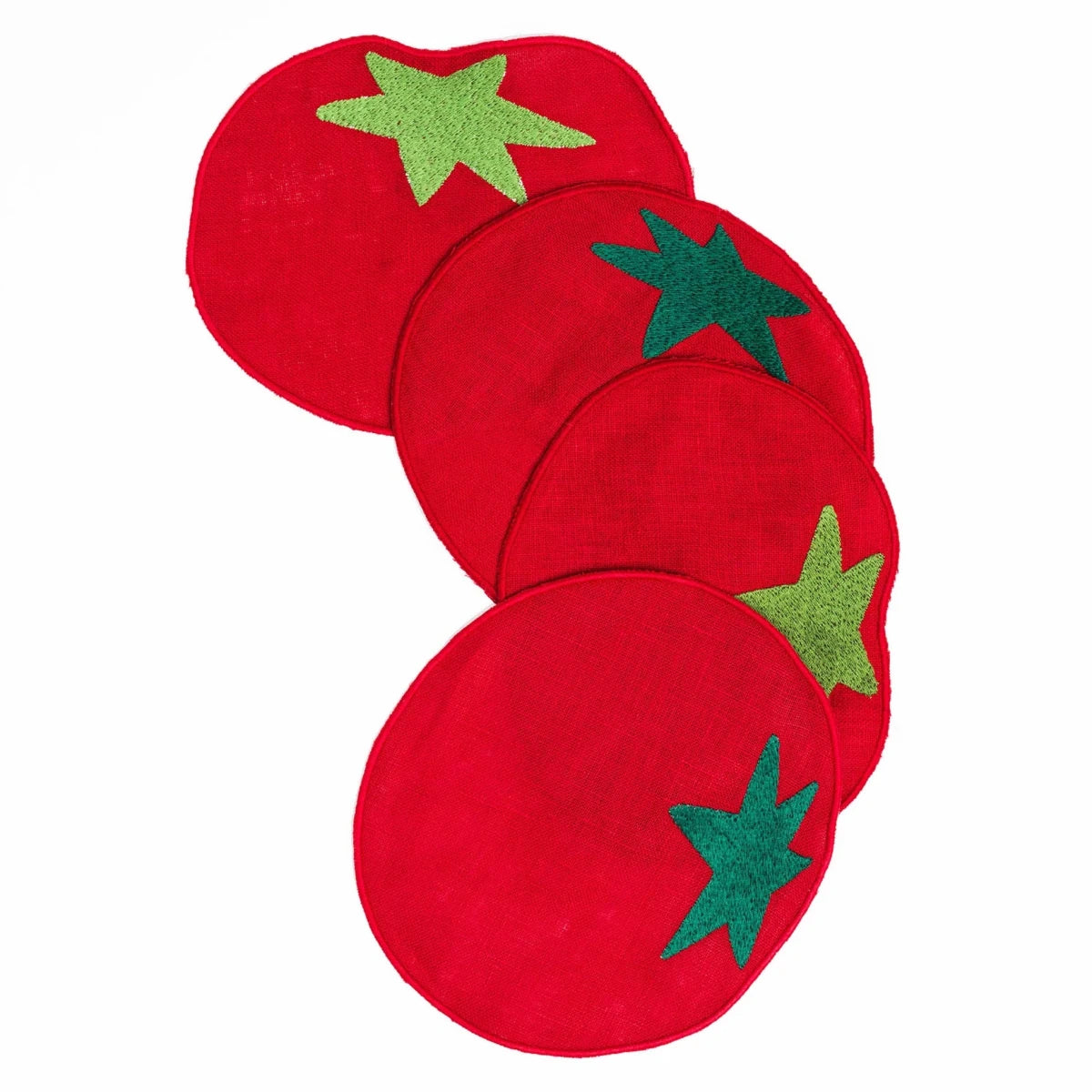 Tomato Linen Cocktail Napkins | Set of 4 - The Savory Pantry