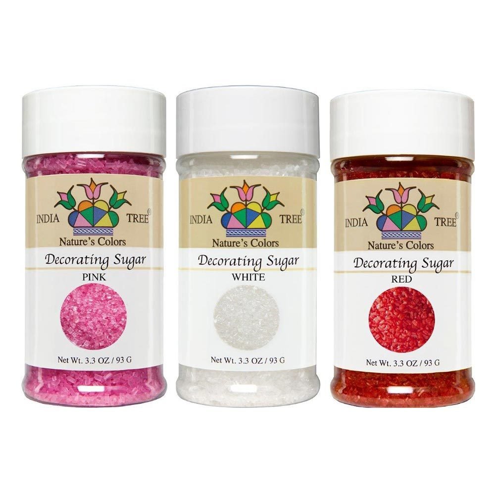 Trio of Valentine's Day Decorating Sugars - The Savory Pantry