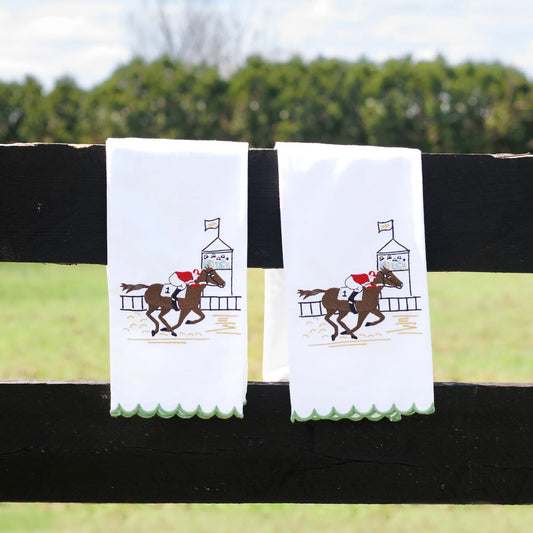 At the Finish Embroidered Tea Towels | Set of 2