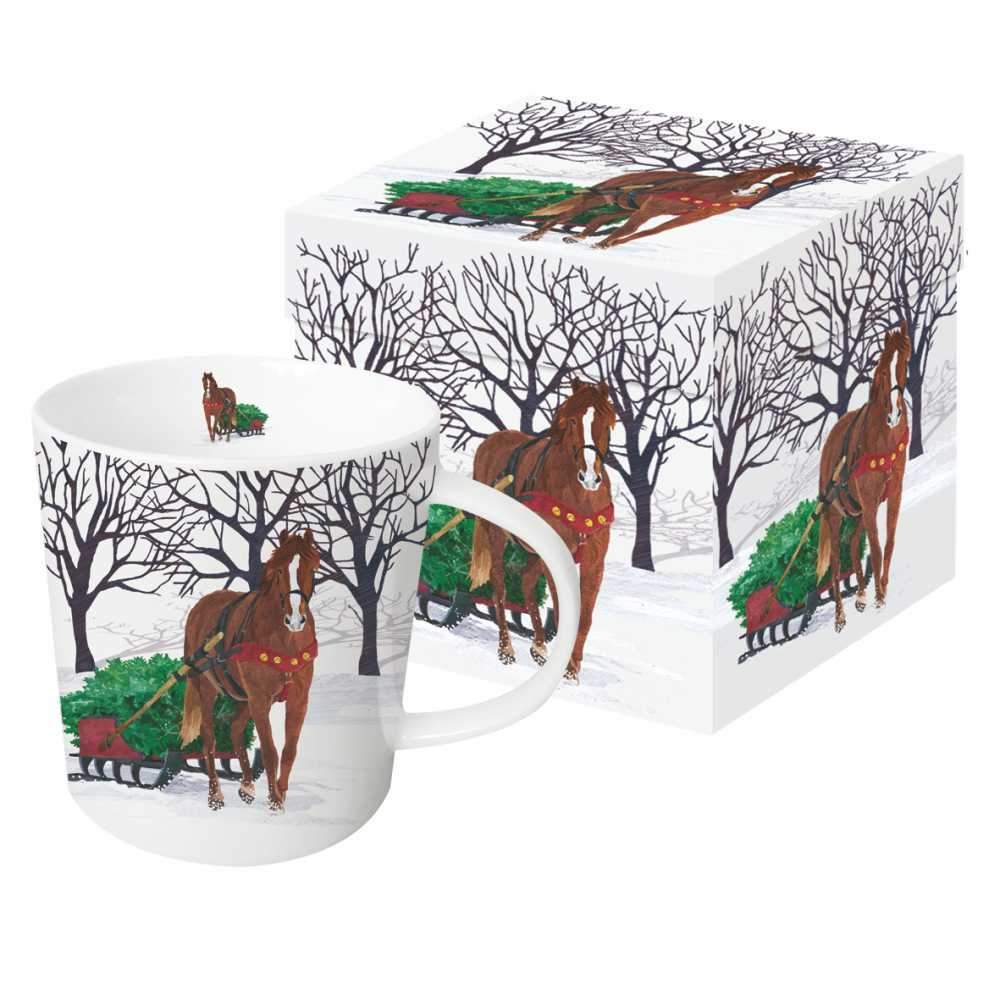 Winter Horse Sleigh Gift-Boxed Mug - The Savory Pantry