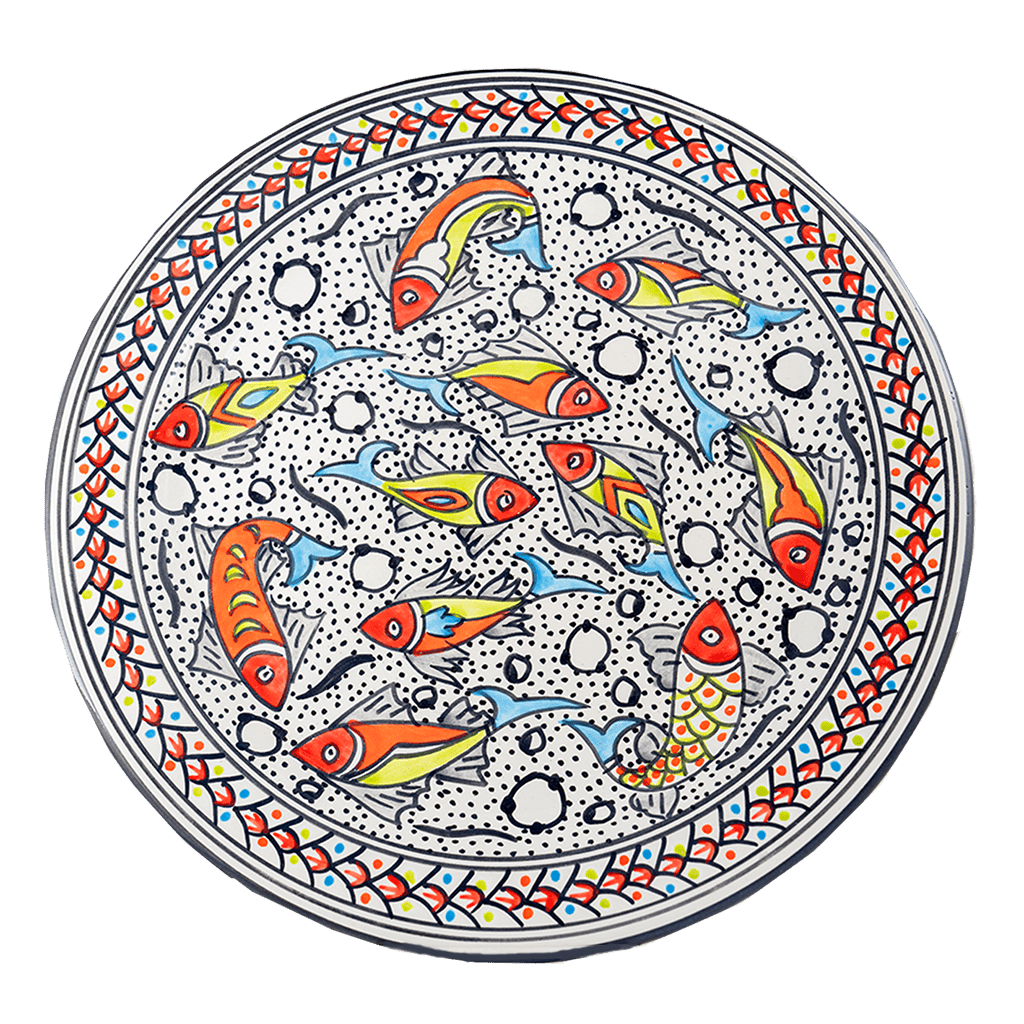 Rainbow Fish Round Platter | 13" - The Savory Pantry