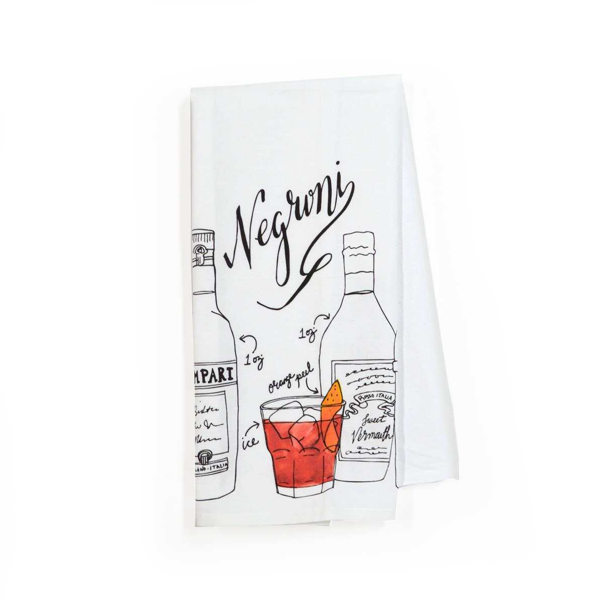 Negroni Cocktail Tea Towel - The Savory Pantry