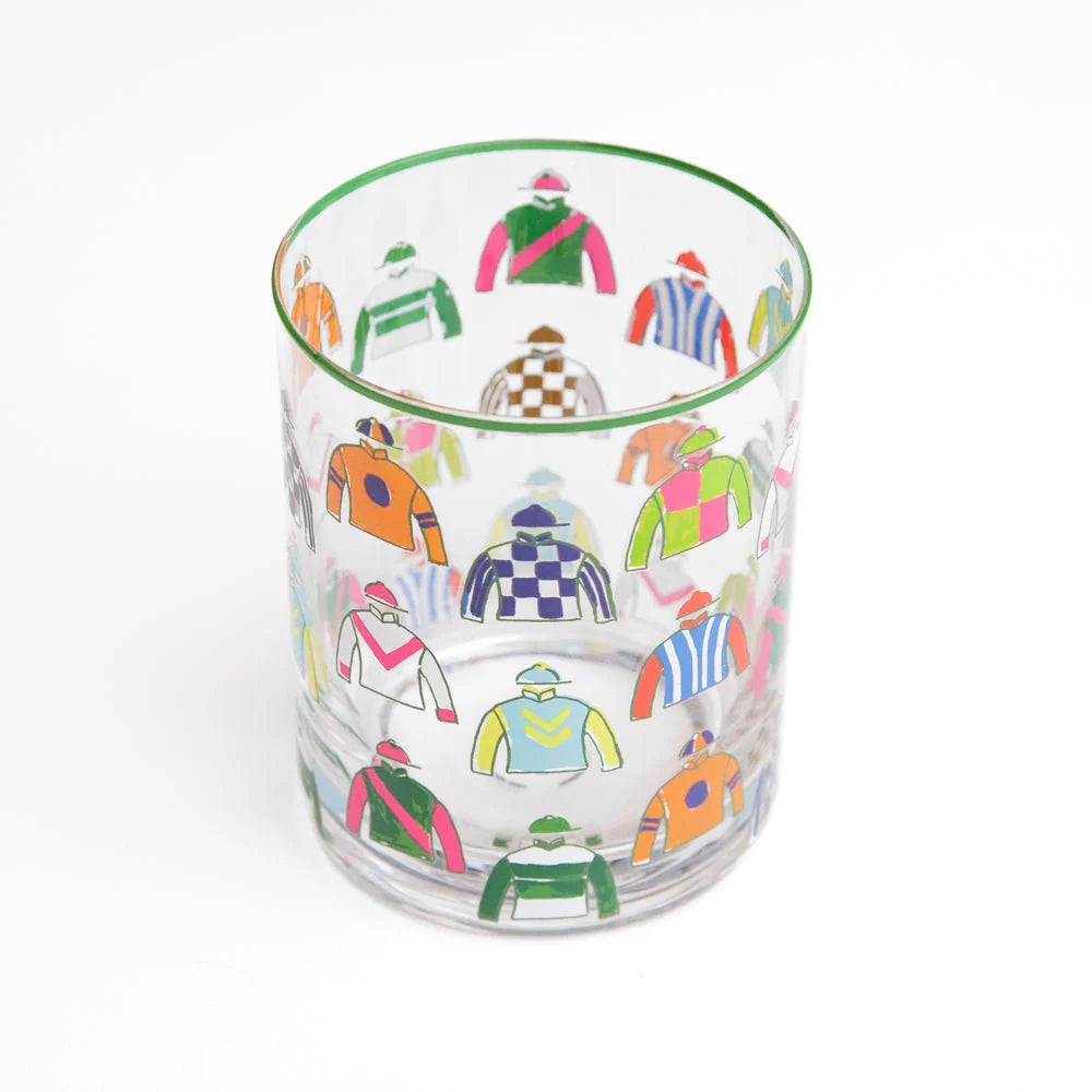 Racing Silks Bourbon Glasses | Set of 4