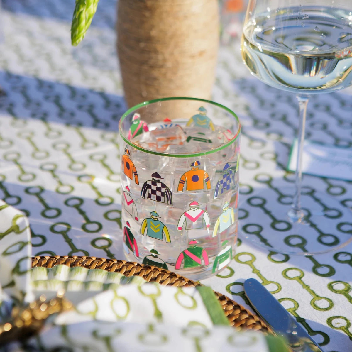 Racing Silks Bourbon Glasses | Set of 4 - The Savory Pantry