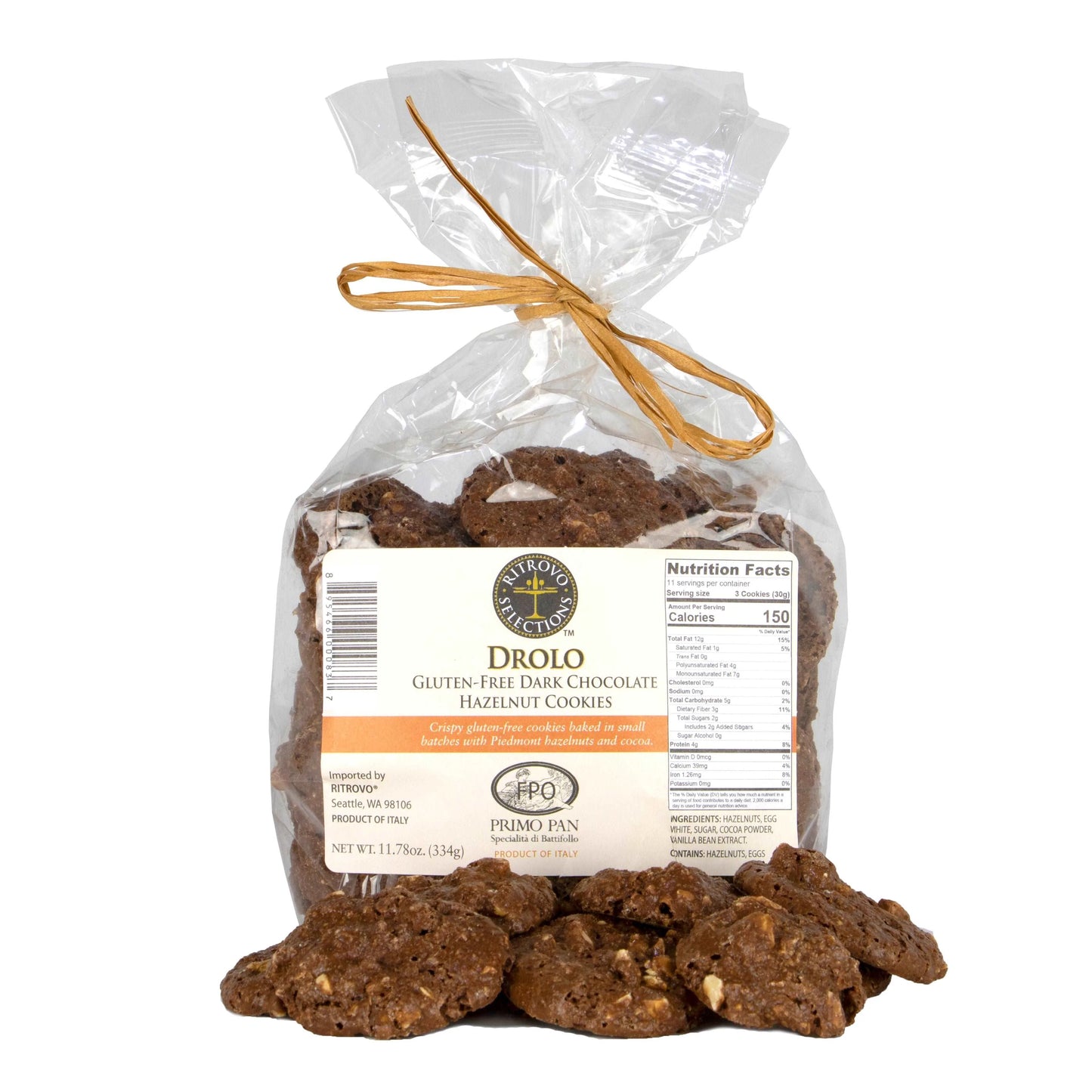 Drolo | Gluten-Free Dark Chocolate Hazelnut Cookie