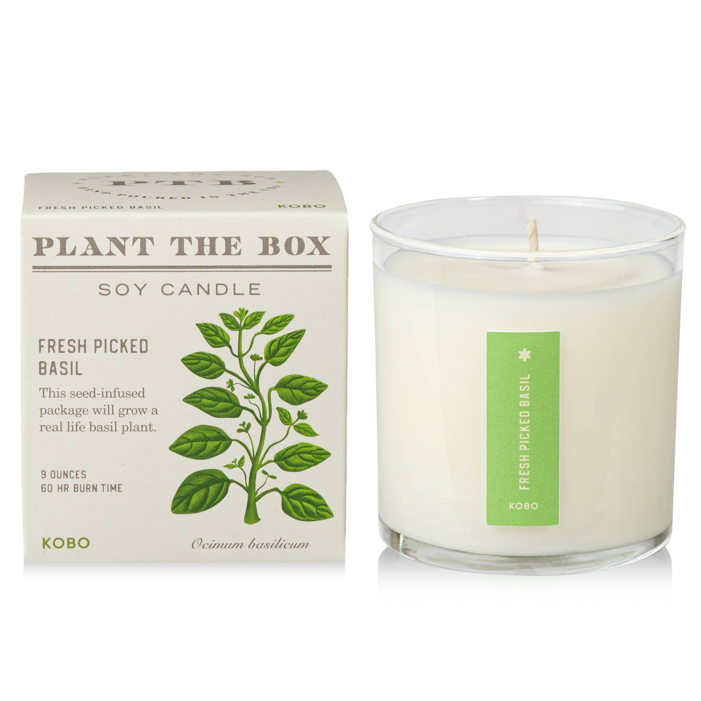 KOBO Fresh Picked Basil Seed Candle