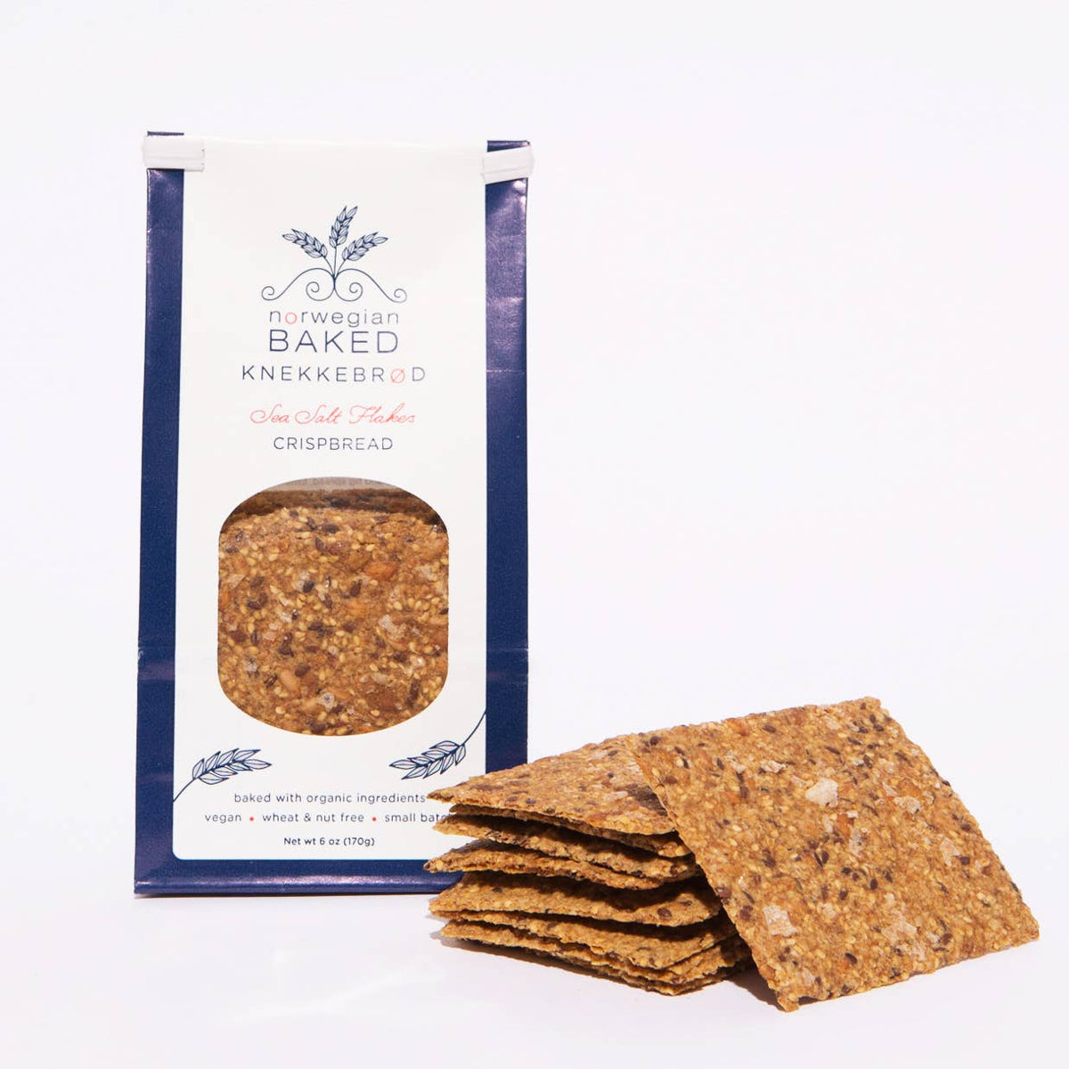 Organic Norwegian Crispbread with Sea Salt Flakes - The Savory Pantry