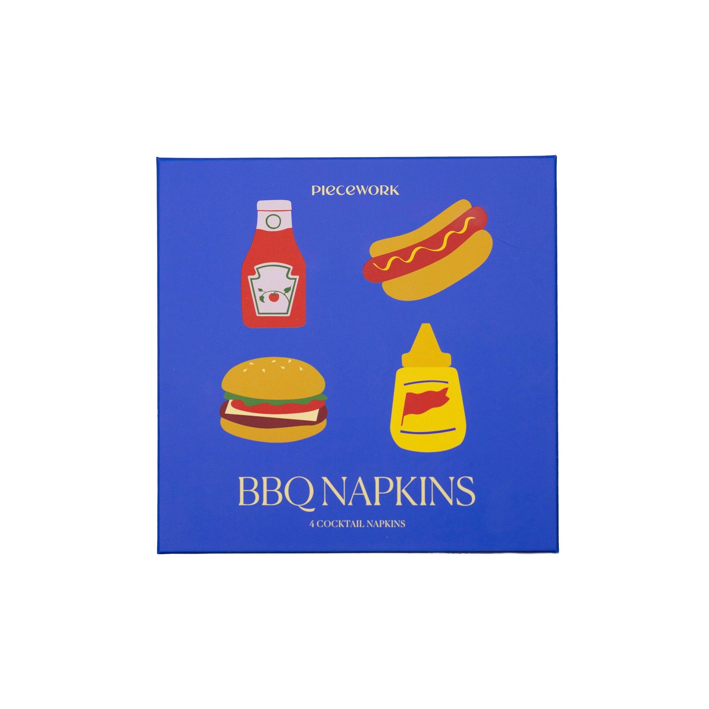BBQ Linen Cocktail Napkins | Set of 4