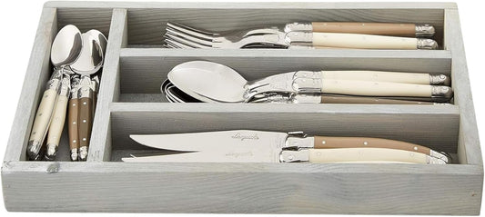 Jean Dubost 24-Piece Flatware Set | Linen
