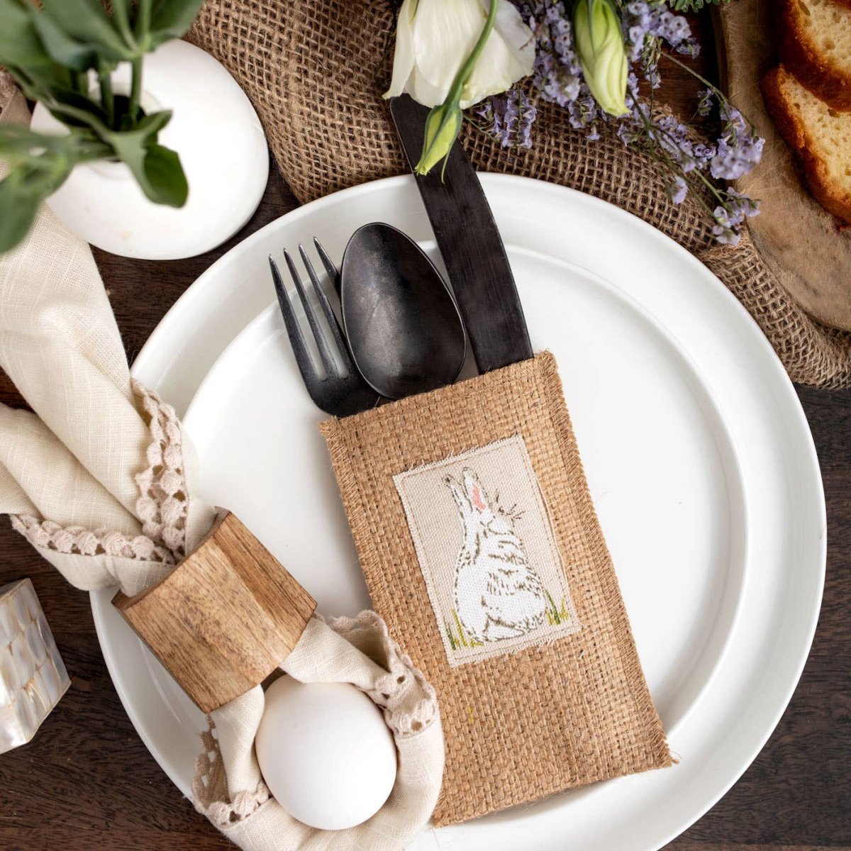 Boutique Silverware Package with Bunny | Set of 8 - The Savory Pantry