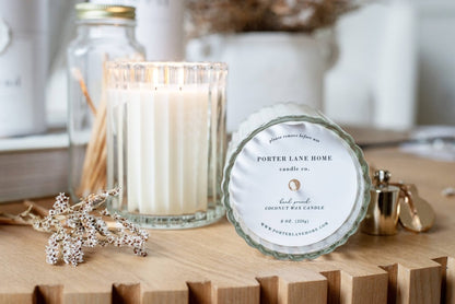 Dwell Bergamot + Mahogany Fluted Coconut Wax Candle - The Savory Pantry