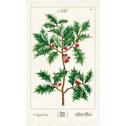 Holly Christmas Tea Towel