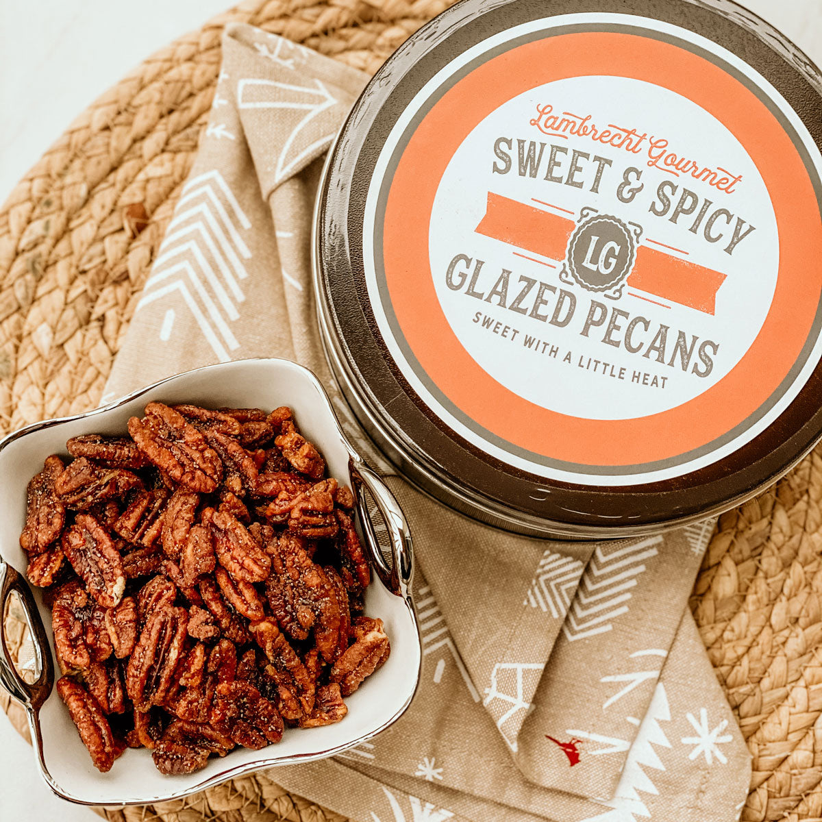 Sweet & Spicy Glazed Pecans