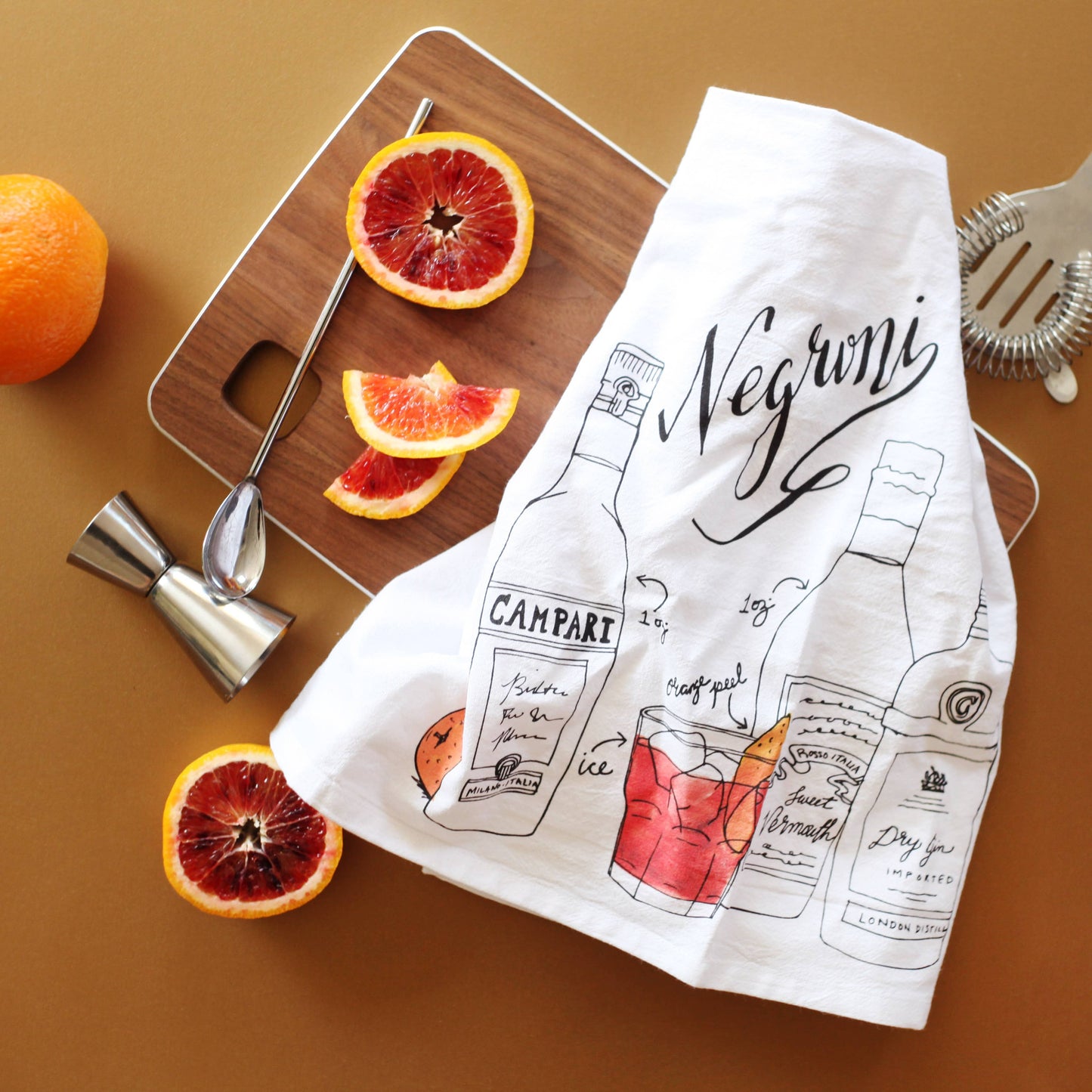 Negroni Cocktail Tea Towel