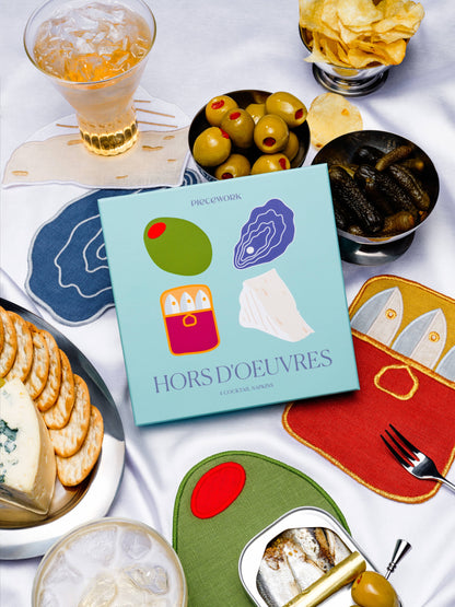 Hors D'Oeuvres Cocktail Napkins | Set of 4