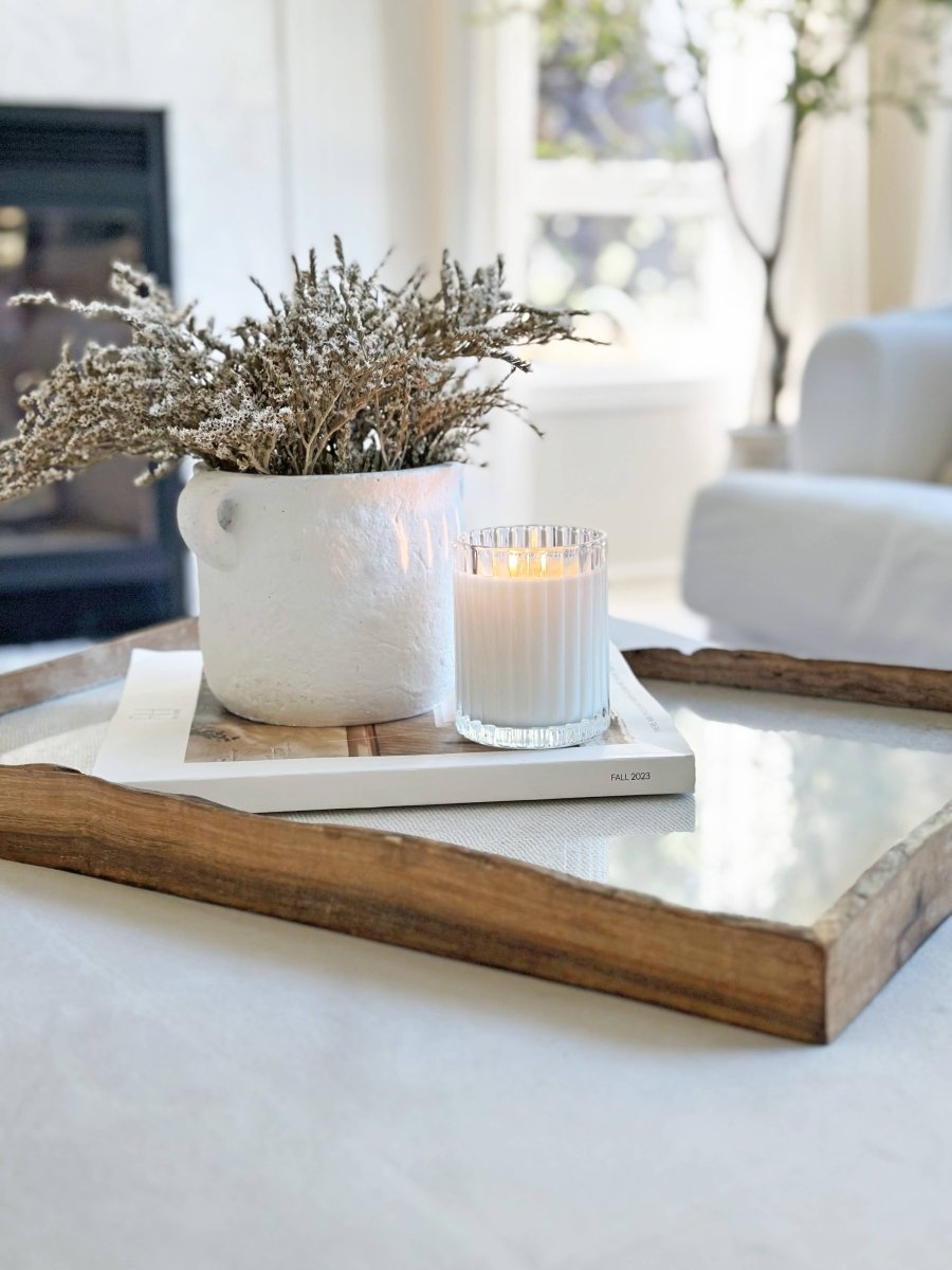 Dwell Bergamot + Mahogany Fluted Coconut Wax Candle - The Savory Pantry