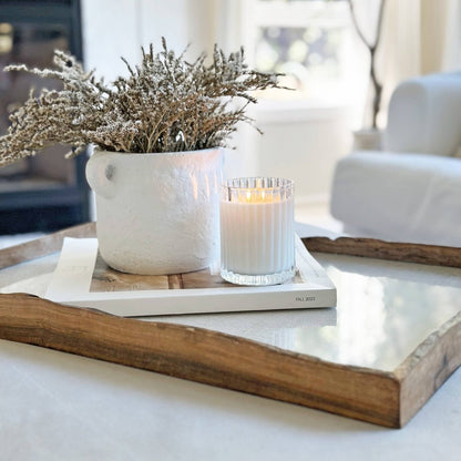 Cheers Champagne + Sugar Fluted Coconut Wax Candle - The Savory Pantry