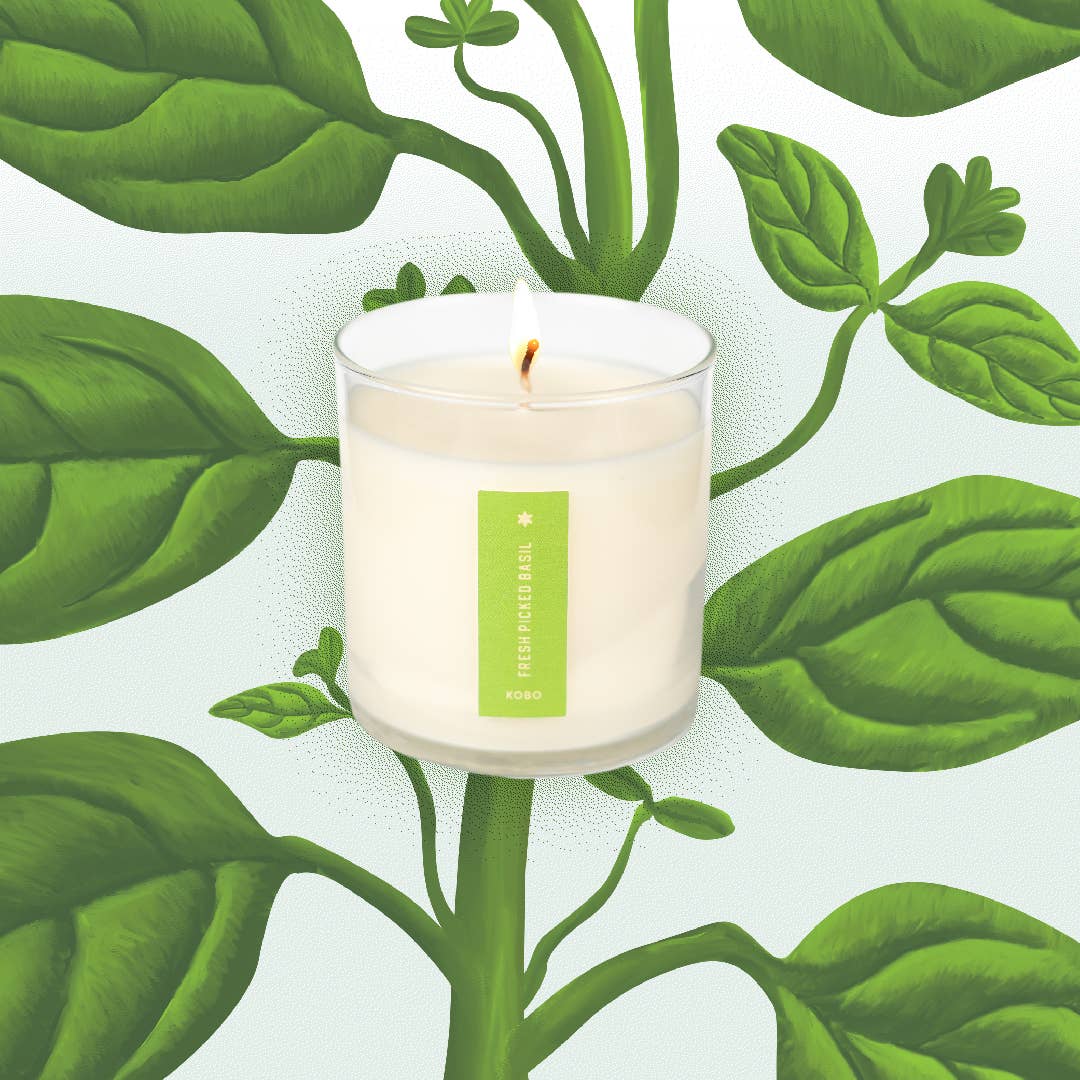 KOBO Fresh Picked Basil Seed Candle