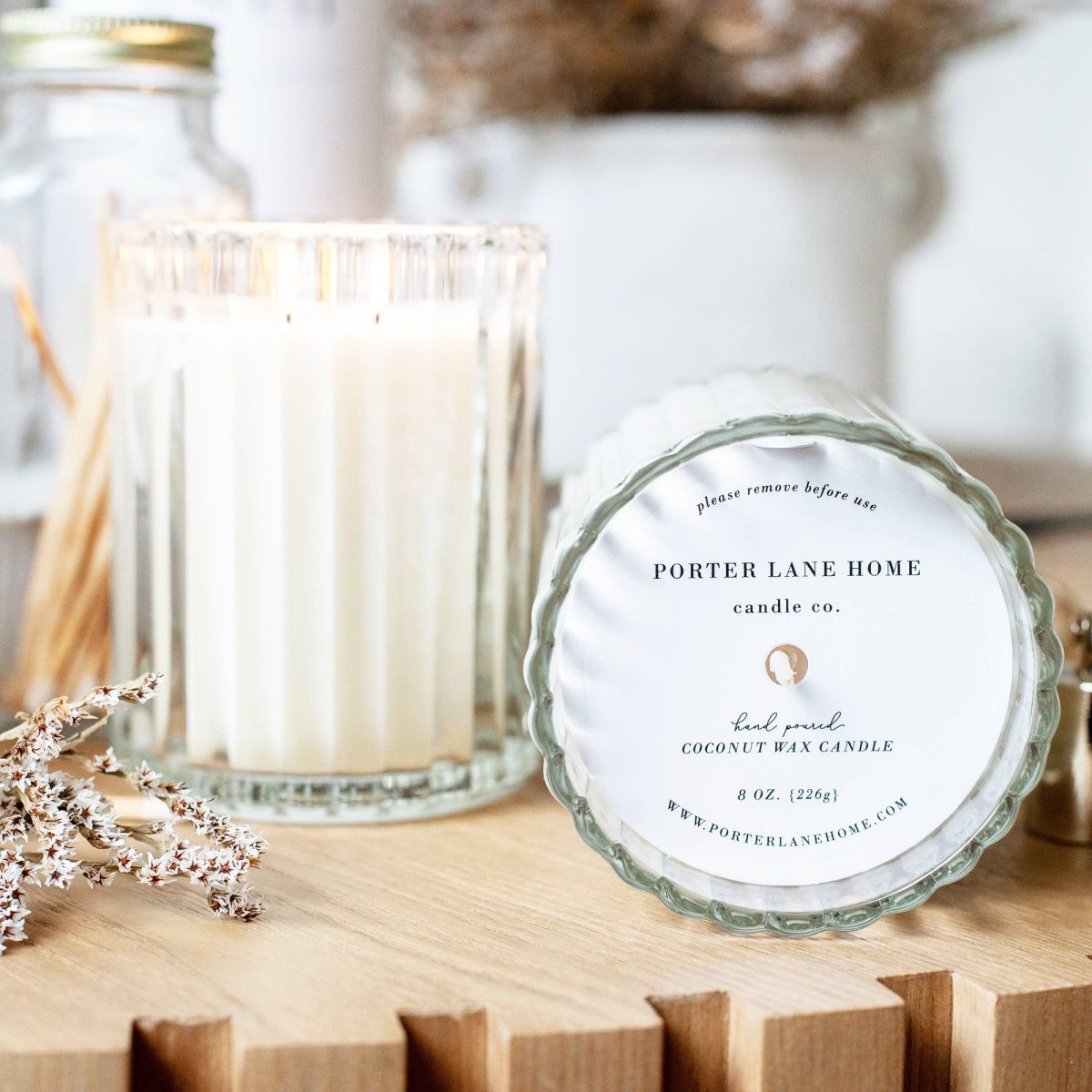 Cheers Champagne + Sugar Fluted Coconut Wax Candle - The Savory Pantry