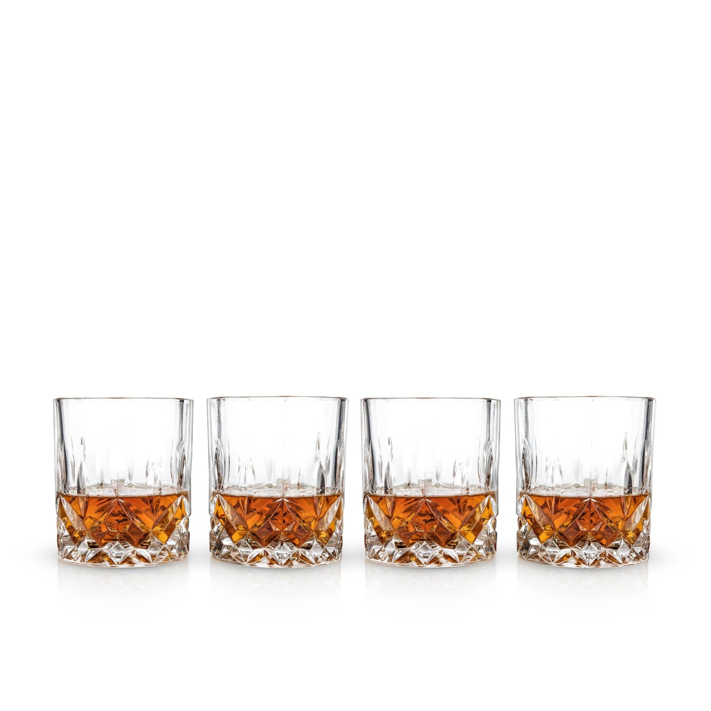 Vintage Style Crystal Rocks Glasses | Set of 4