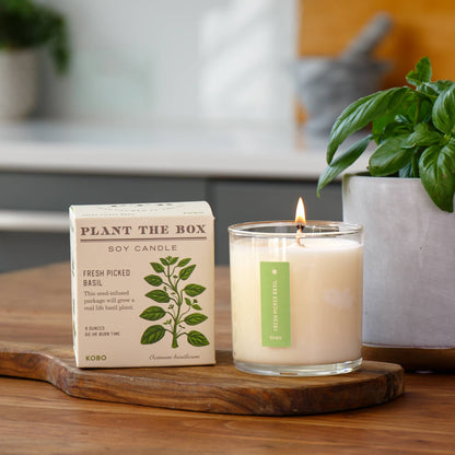 KOBO Fresh Picked Basil Seed Candle